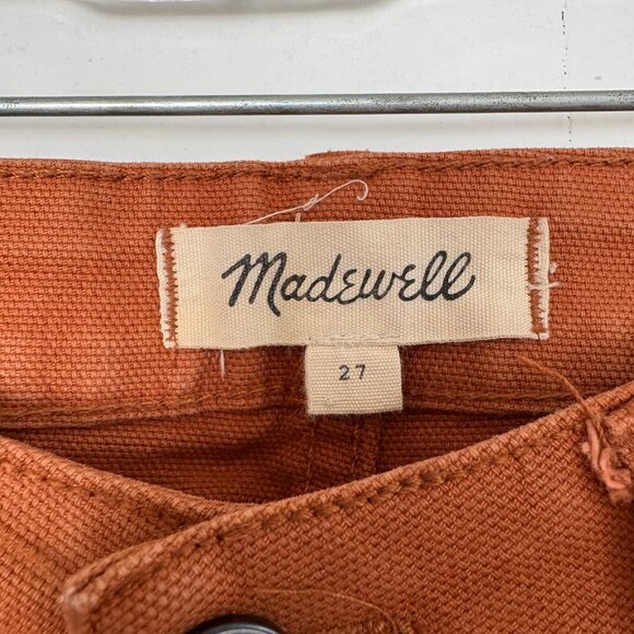 Madewell Size 27 Wide Leg Cropped Pants - Burnt Orange - Picture 4 of 6